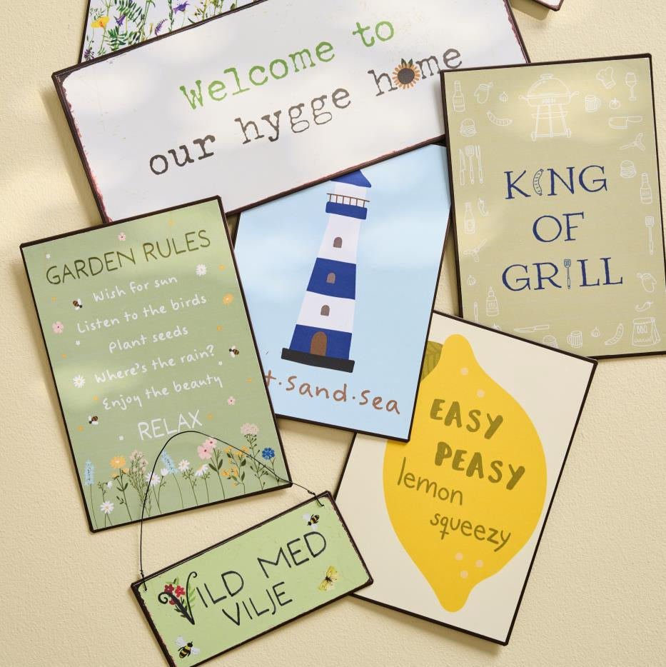 Metallschild "Easy Peasy" - Ib Laursen