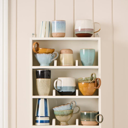 Becher blau Heart mattbrauner Ton - Ib Laursen