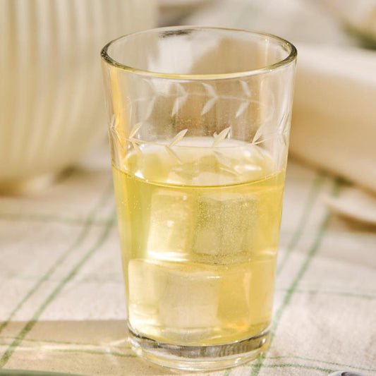 Trinkglas mit Blattkante geschliffen mundgeblasen 2 Stk - Ib Laursen