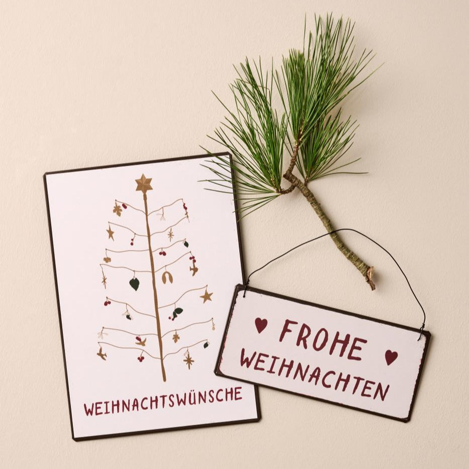 Metallschild "Weihnachtswünsche" - Ib Laursen