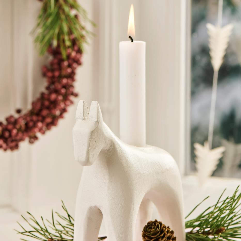 Stabkerze weiß rustikal Ø:2,2 - Ib Laursen