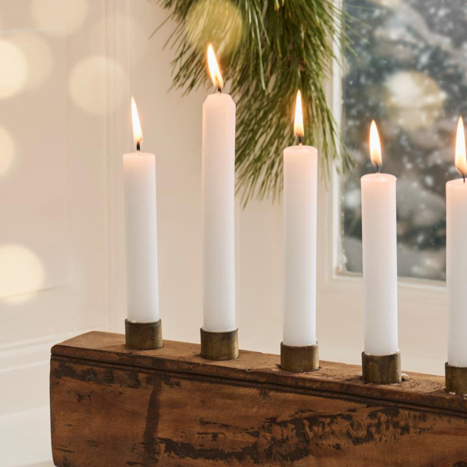 Stabkerze weiß rustikal Ø:2,2 - Ib Laursen