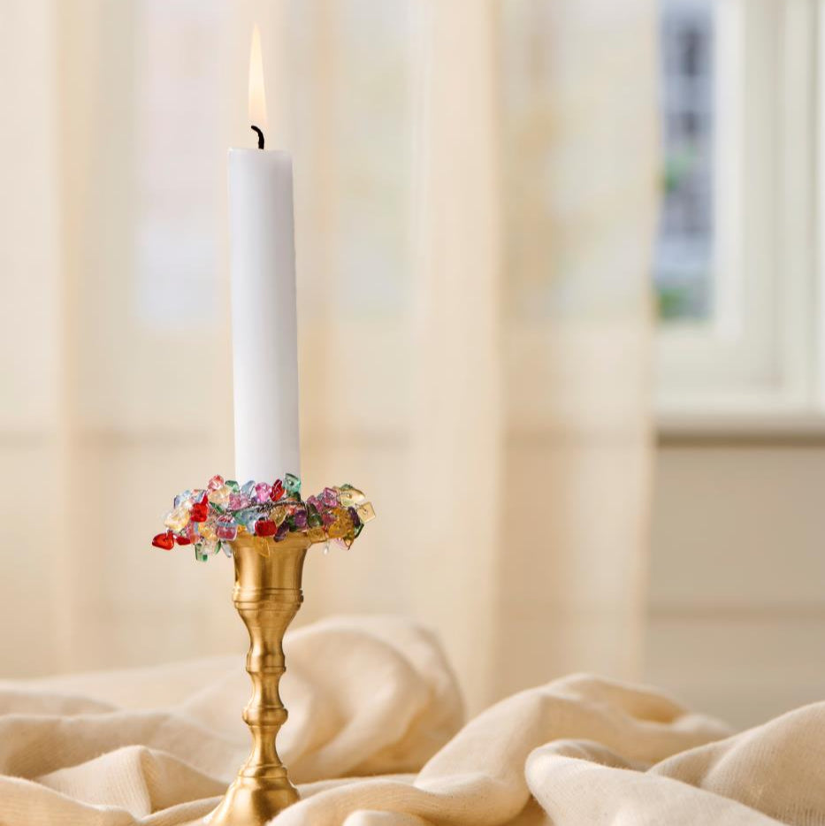 Stabkerze weiß rustikal Ø:2,2 - Ib Laursen