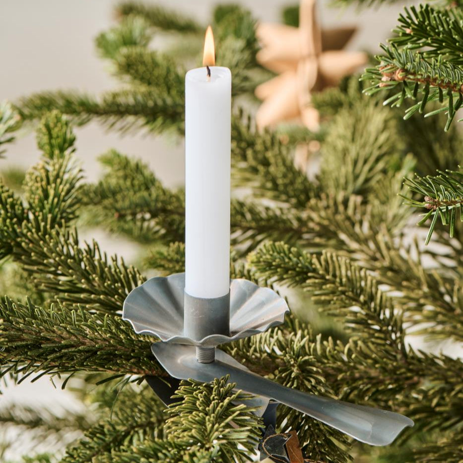 Stabkerze weiß rustikal Ø:2,2 - Ib Laursen