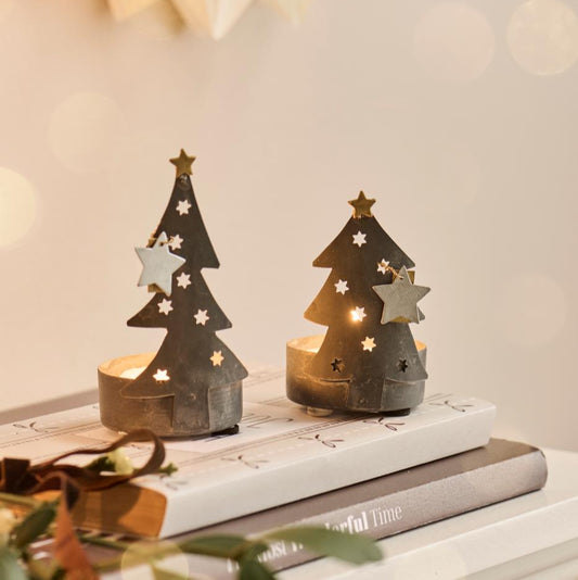 Kerzenhalter für Teelicht Set 2 Tannenbäume - Ib Laursen