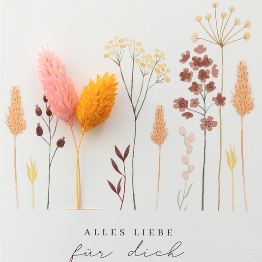 Applikations - Doppelkarte "Alles Liebe für Dich"