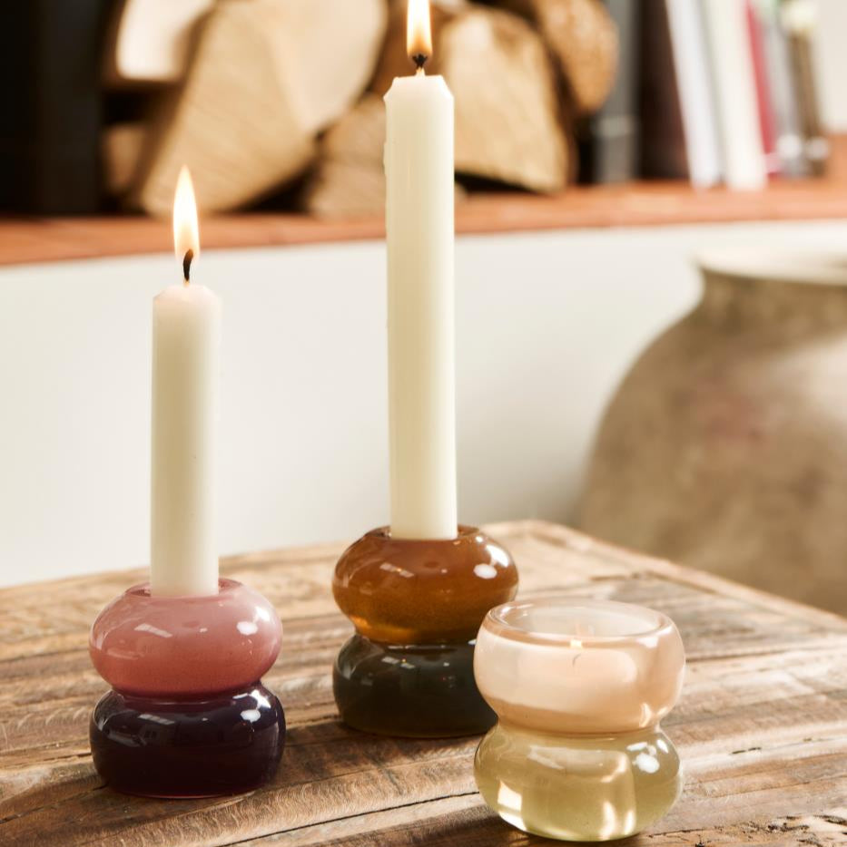 Kerzenhalter 3er Set für Stabkerze und Teelicht wendbar - Ib Laursen