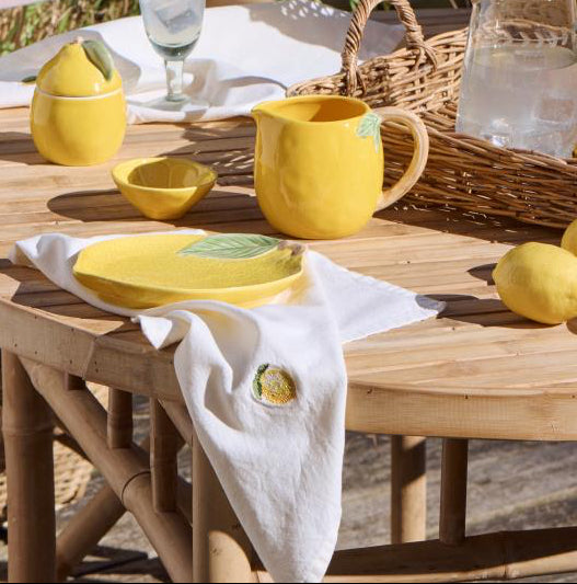 Stoffserviette Summer Vibes mit Zitrone 4 Stk  - Ib Laursen