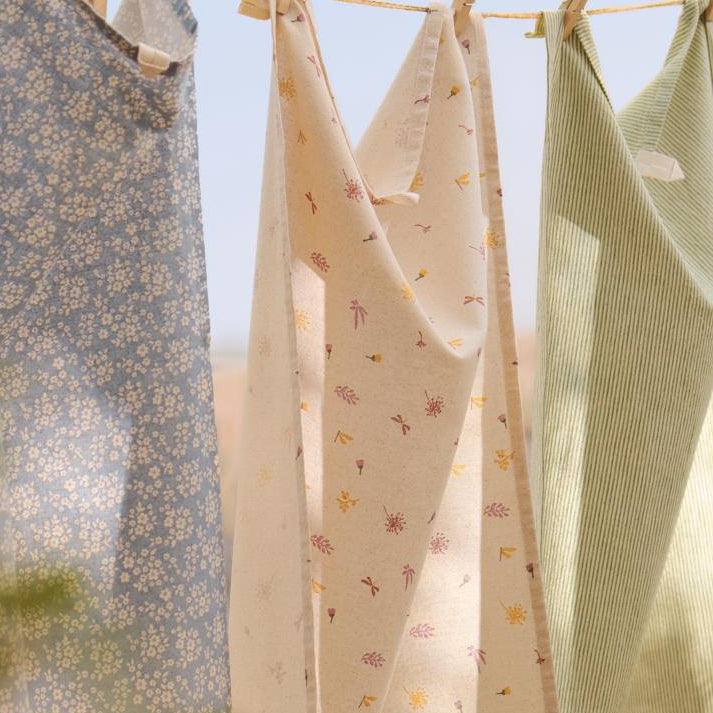 Geschirrtuch Ofelia natur mit rosa 2 Stück  - Ib Laursen