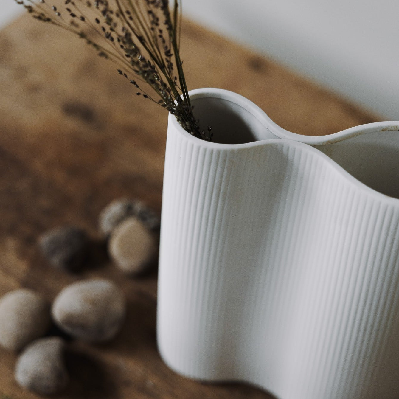 Keramikvase Bunn weiß - Storefactory