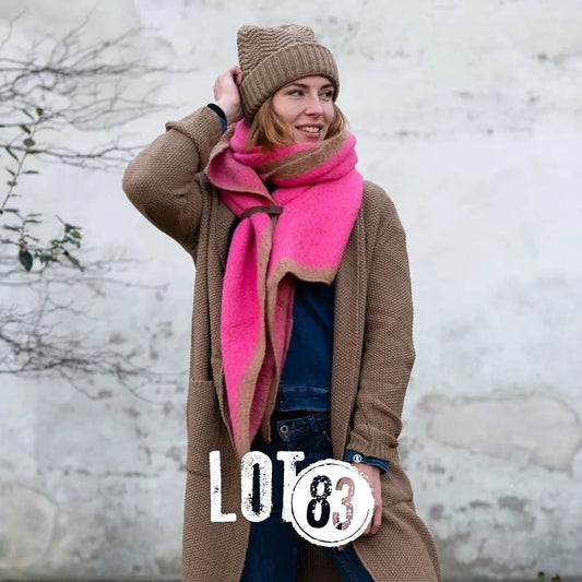 Schal Fem - Beige/Rosa - LOT83