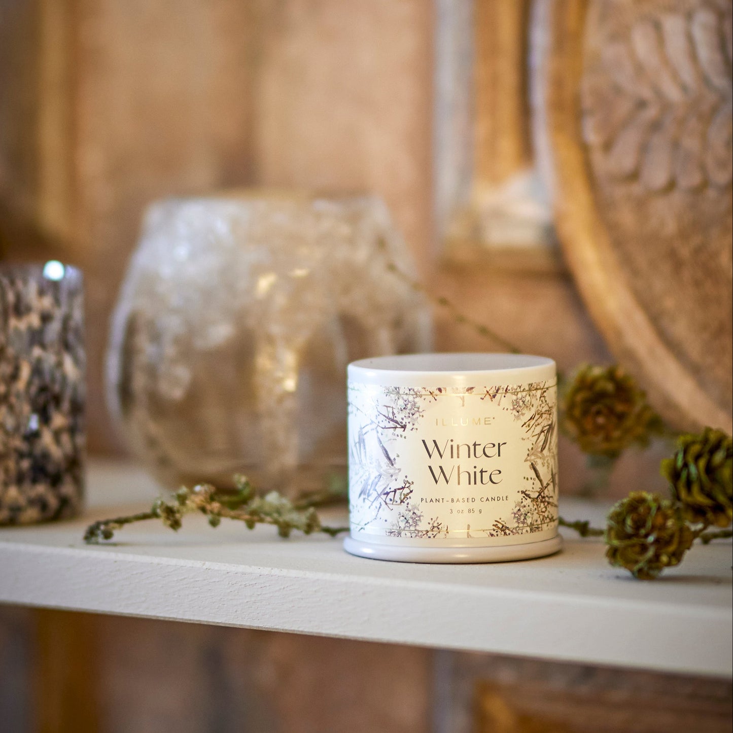 Winter White Demi Vanity Tin Kerze - Bloomingville