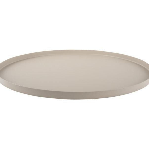 Tablett rund warm grey - Present Time