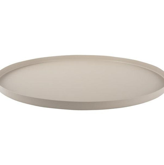 Tablett rund warm grey - Present Time