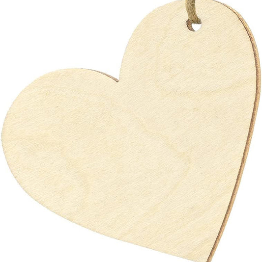 Tischkarten Holzherzen mit Loch