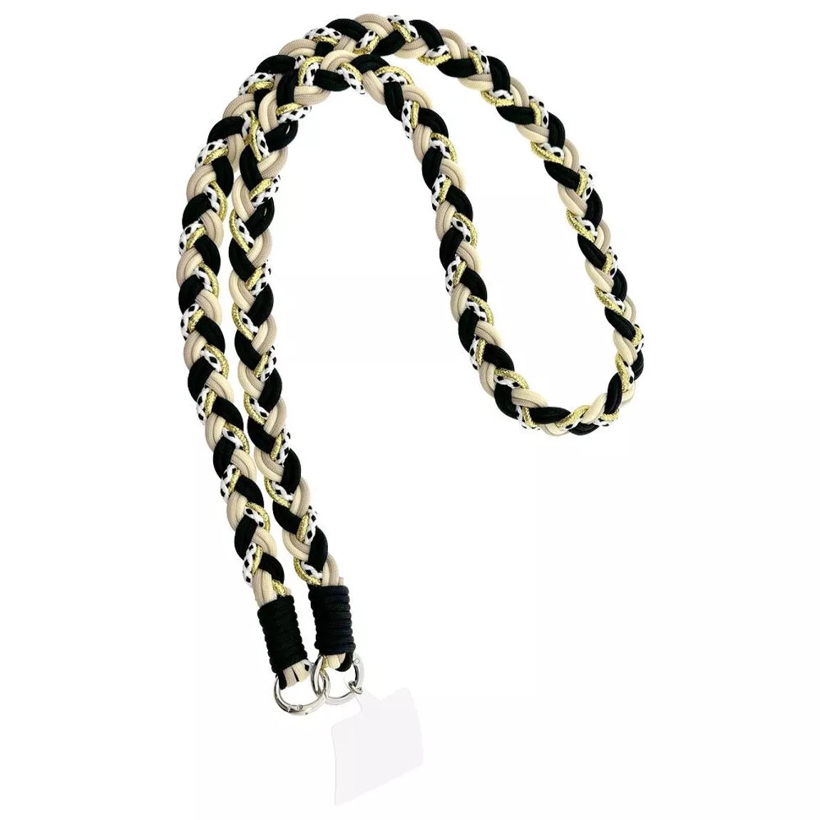 Handykette lang - Schwarz/Beige - LOT83