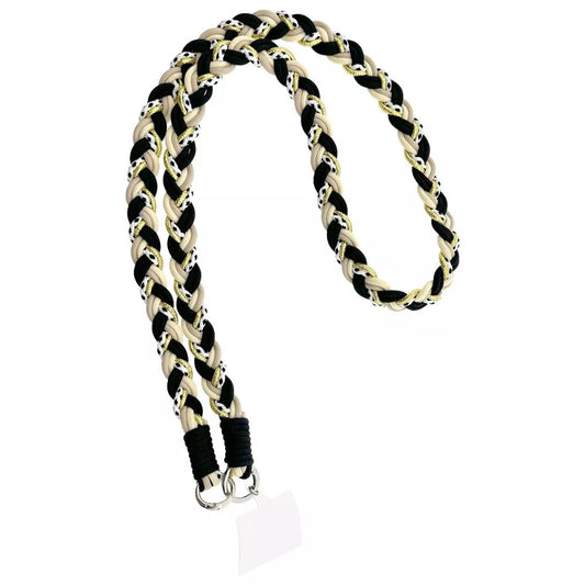 Handykette lang - Schwarz/Beige - LOT83