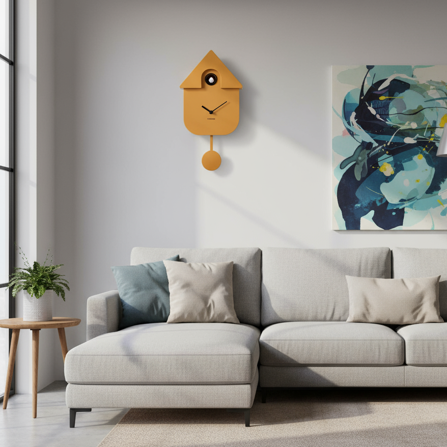 Kuckucksuhr ochre yellow - Karlsson