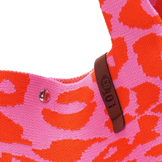 Shopper Lois - Leo Muster Pink/Orange - LOT83