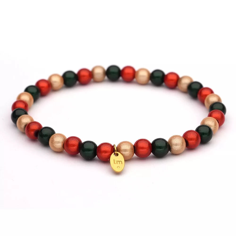 LizzyMae Armband Galaxy Pearl Grün Rot - Lot83