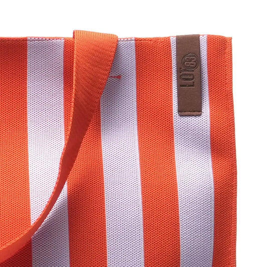 Shopper Lara- Gestreift Orange Flieder - LOT83