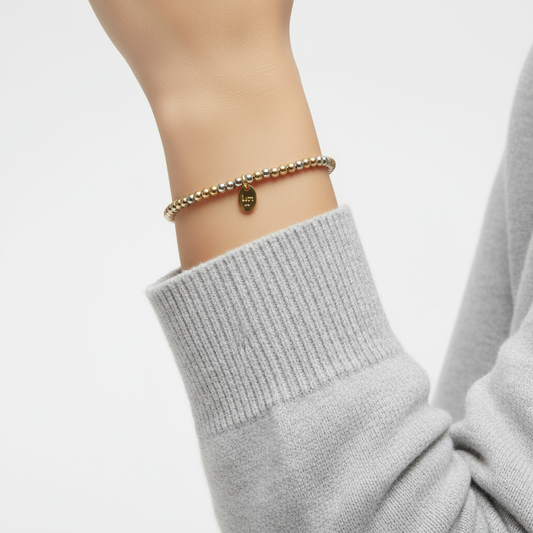 LizzyMae Armband stainless steel - Gold/Silber 5mm - Lot83