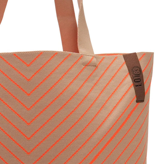 Shopper Lexi - Neon Orange/Beige - LOT83
