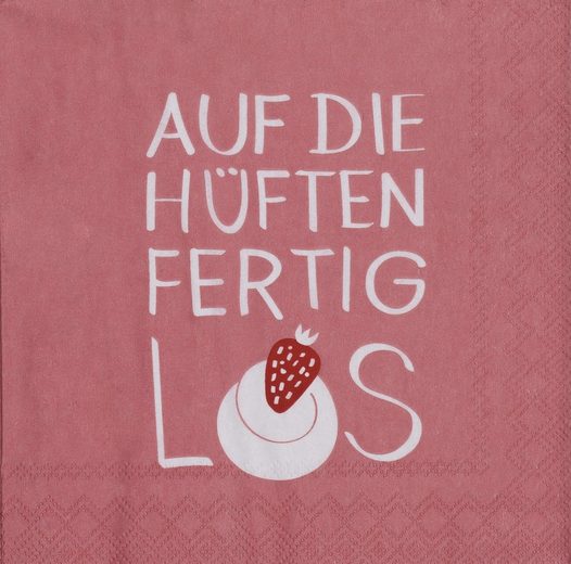 Cocktailservietten "Auf die Hüften fertig los" - Räder