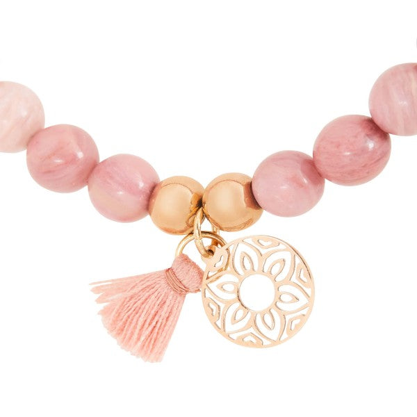 Echtsteinarmband - "Stones of nature"  - Mandala der Liebe