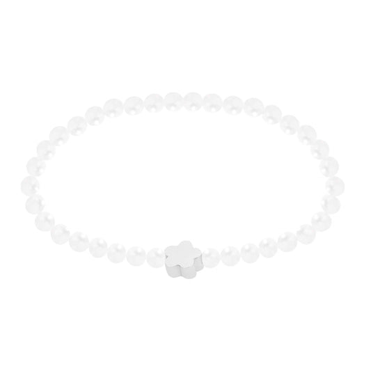 Armband - "New Wonderful Moments" - versilbert - Blume