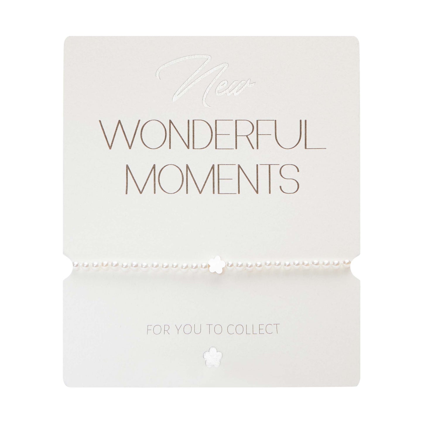 Armband - "New Wonderful Moments" - versilbert - Blume