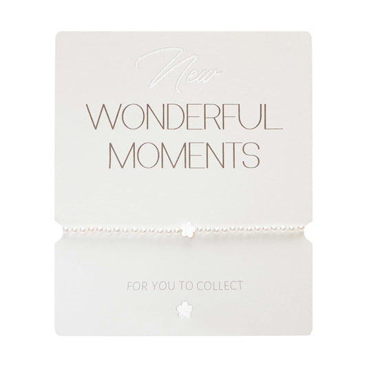 Armband - "New Wonderful Moments" - versilbert - Blume