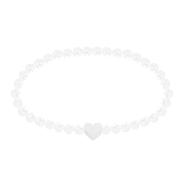 Armband - "New Wonderful Moments" - versilbert - Herz