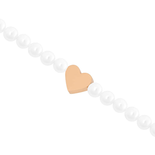 Armband - "New Wonderful Moments" - rosévergoldet- Herz