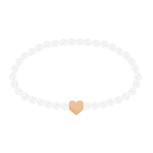 Armband - "New Wonderful Moments" - rosévergoldet- Herz