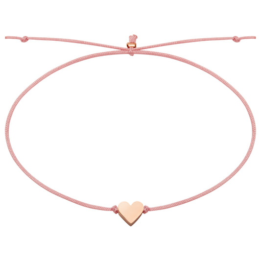 Armband - "Good Wishes" - rosévergoldet - Herz