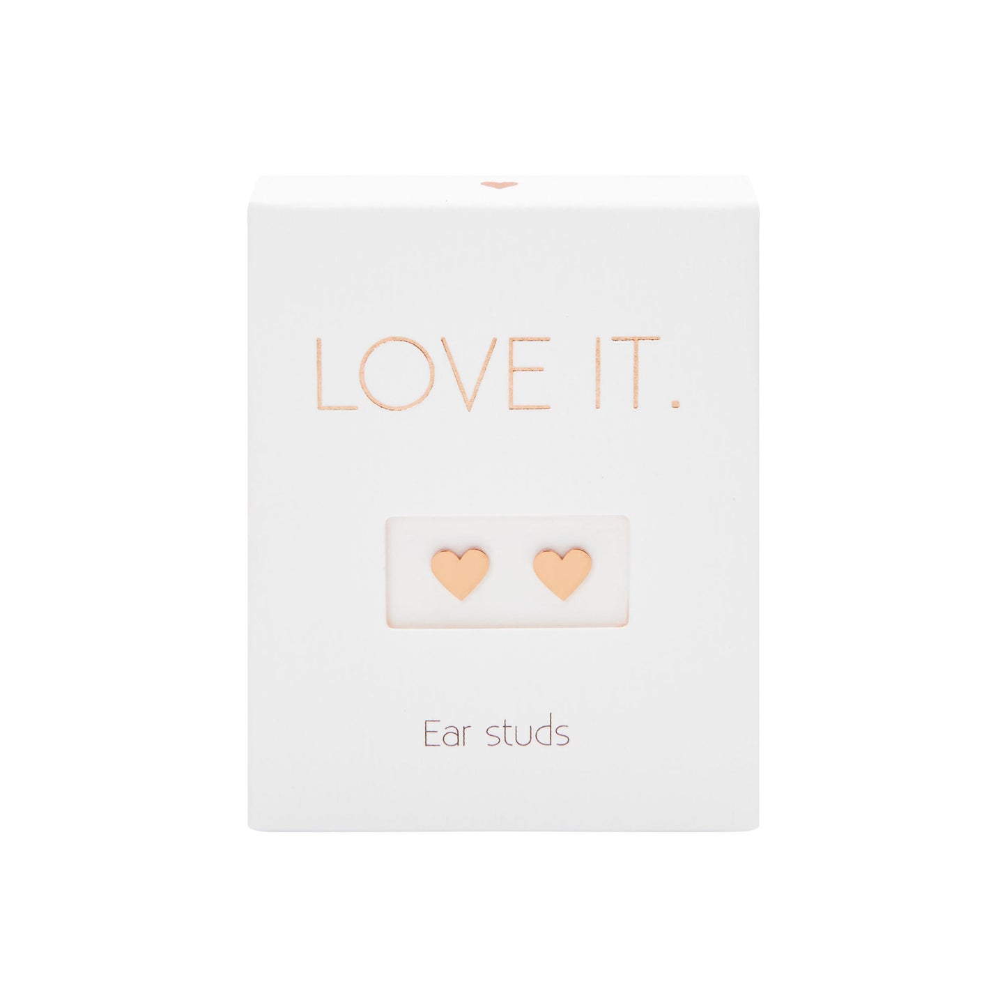 Ohrstecker Love it. - rosévergoldet - Herz