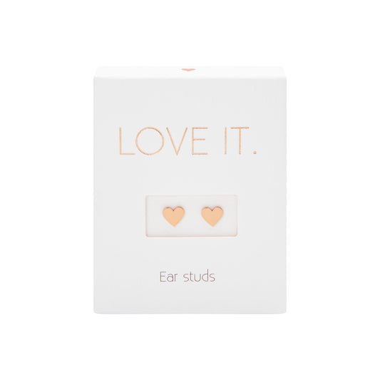 Ohrstecker Love it. - rosévergoldet - Herz