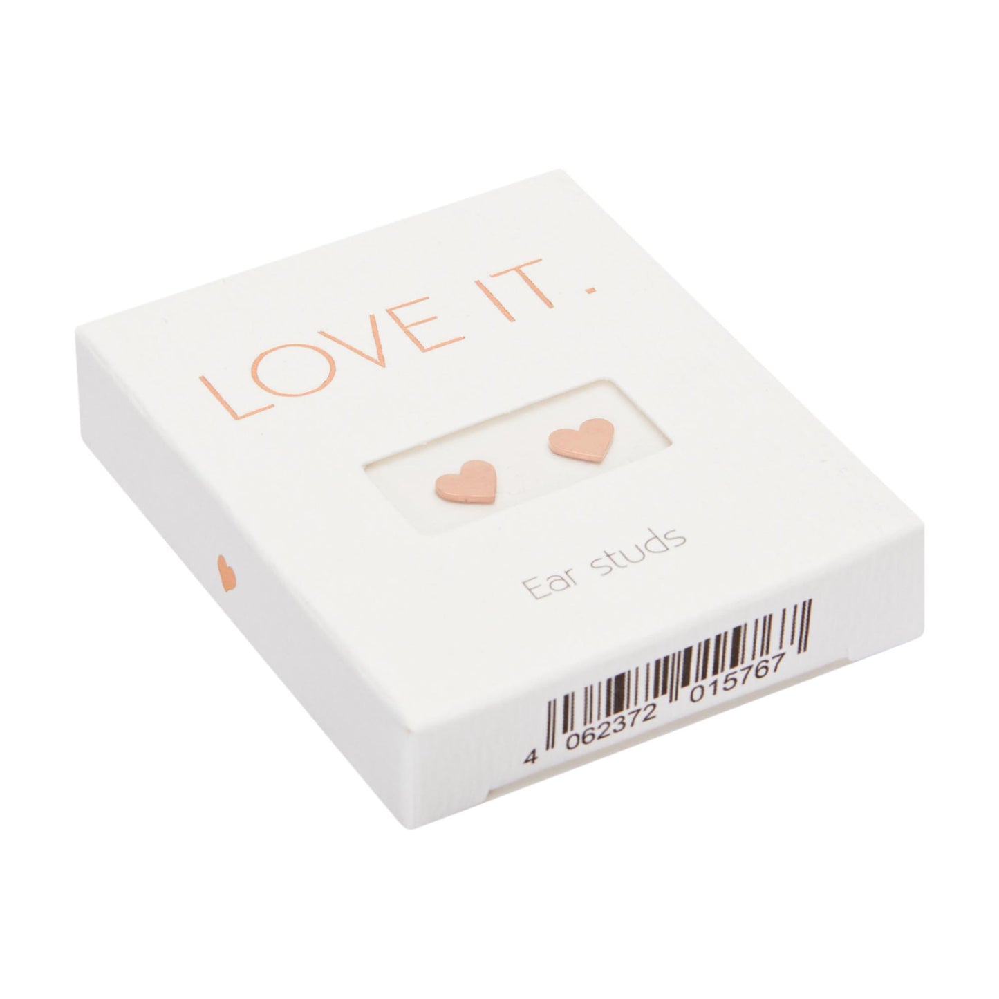 Ohrstecker Love it. - rosévergoldet - Herz
