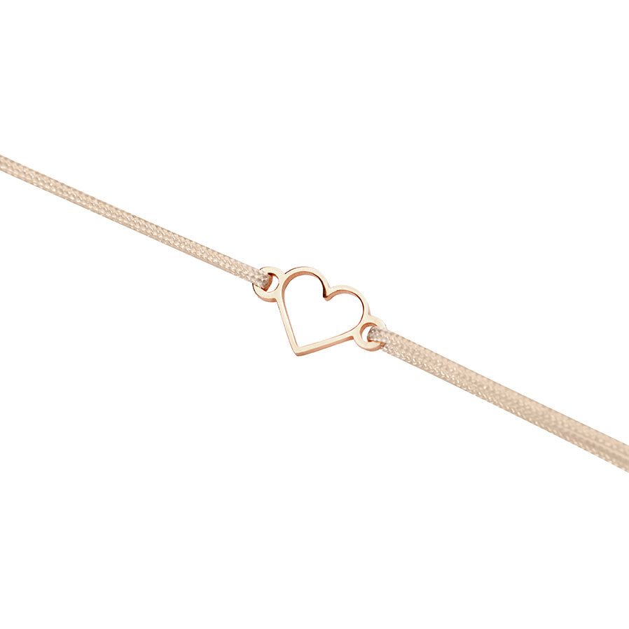 Armband - "friends for life" - rosévergoldet - Herz