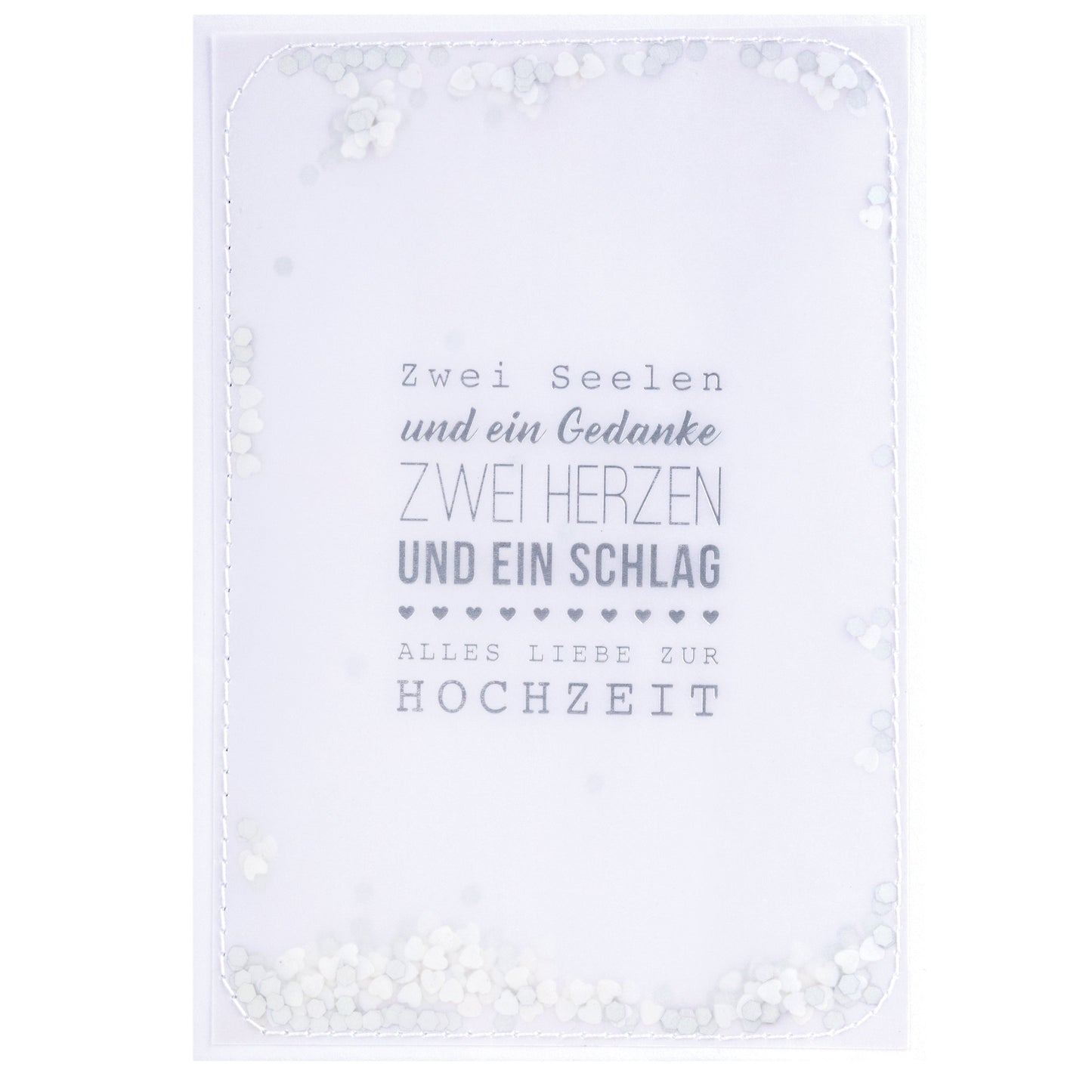 Konfettikarte "Zwei Seelen und ein Gedanke" - Räder