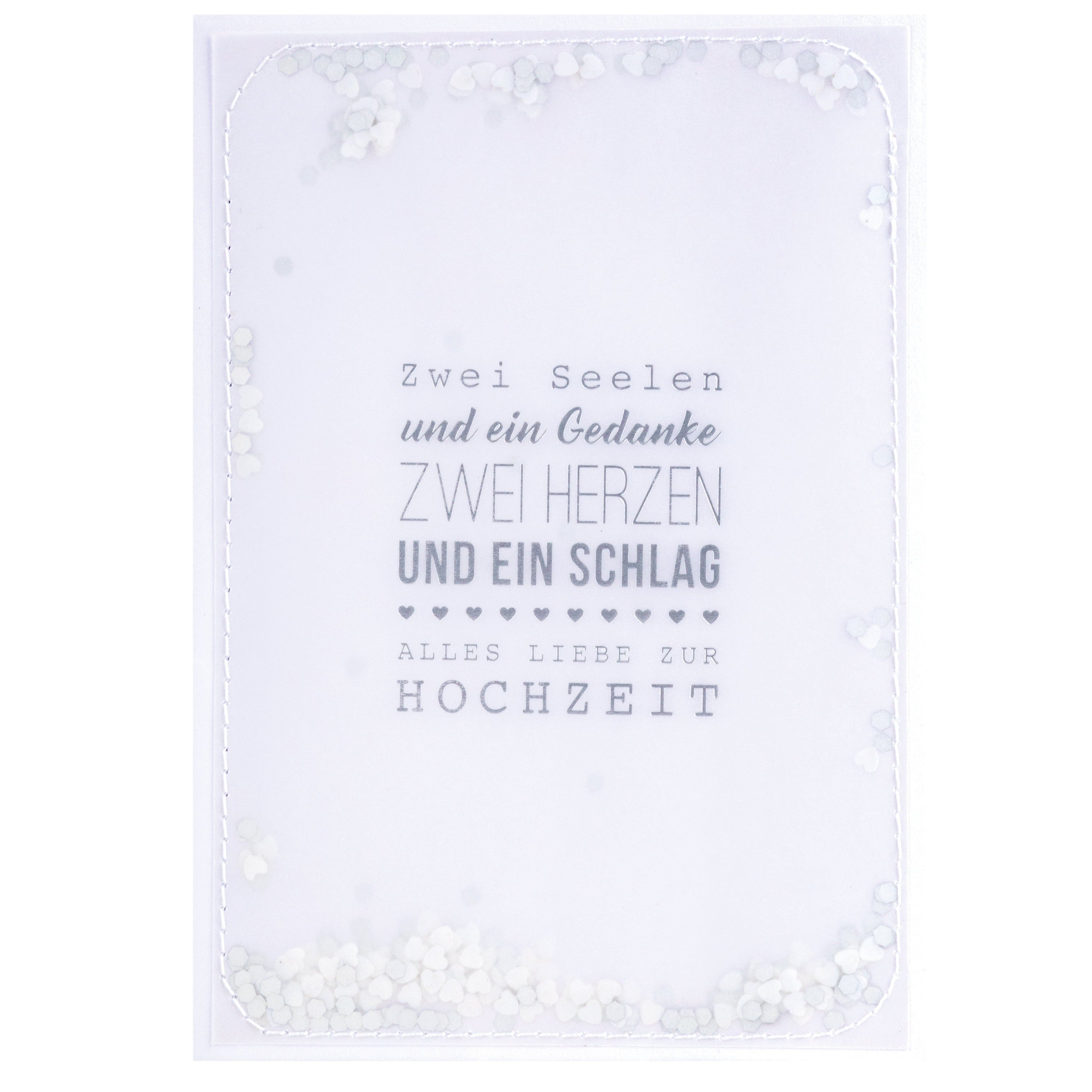 Konfettikarte "Zwei Seelen und ein Gedanke" - Räder