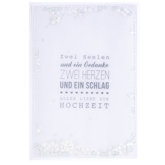 Konfettikarte "Zwei Seelen und ein Gedanke" - Räder