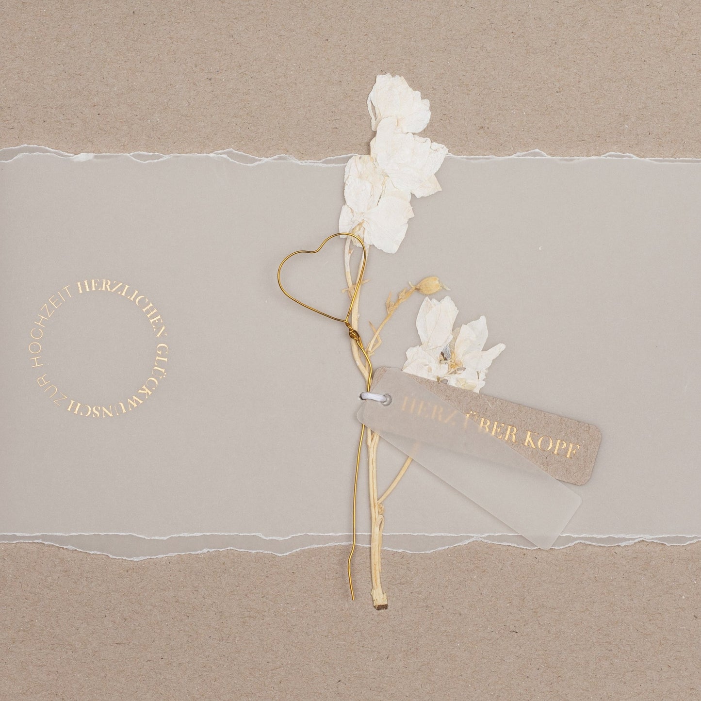 XL Hochzeitskarte "Herz über Kopf" - Räder