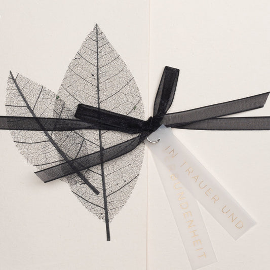 Naturelemente Trauerkarte "In Trauer und Verbundenheit" - Räder