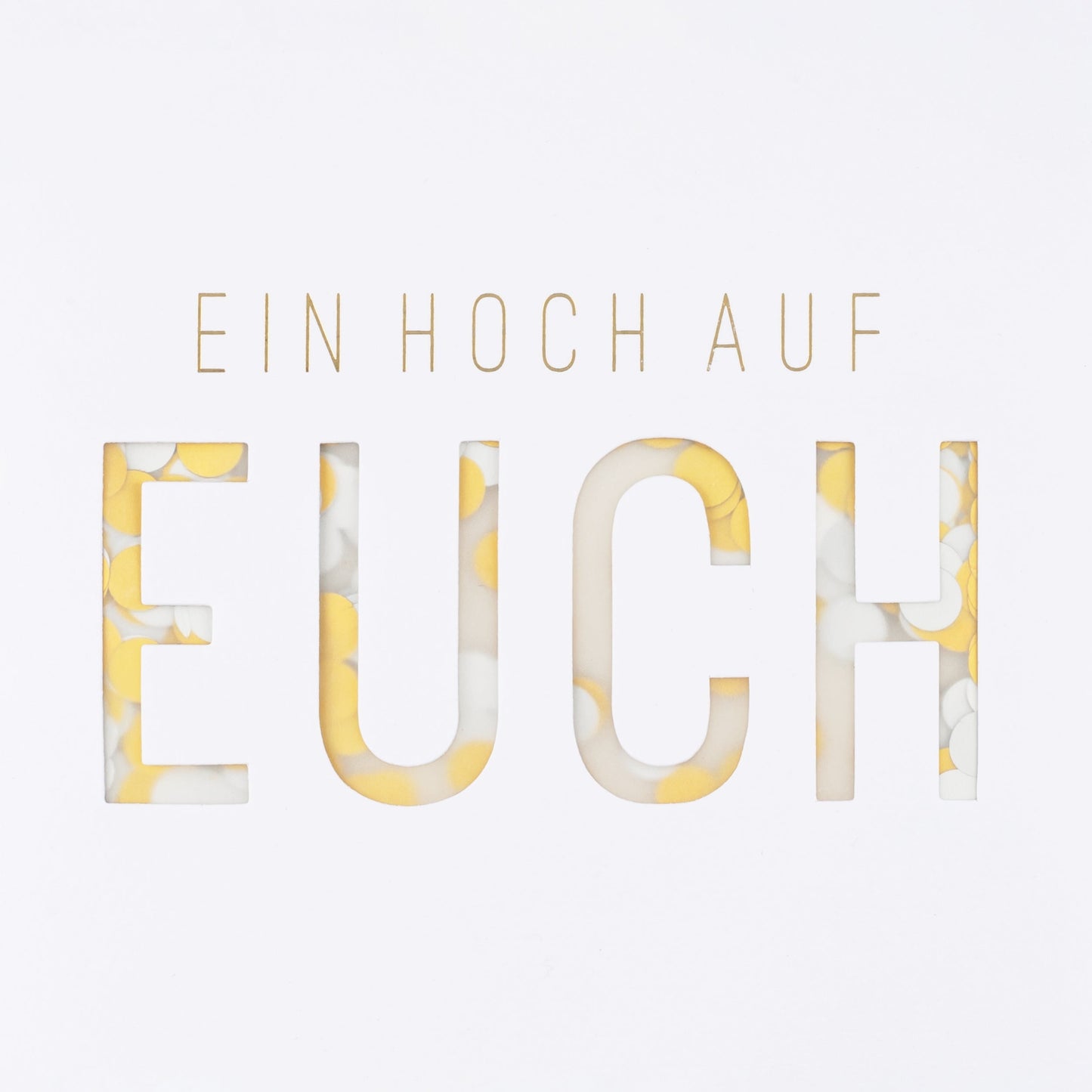 XL Konfettigrußkarte "Ein Hoch auf Euch" - Räder