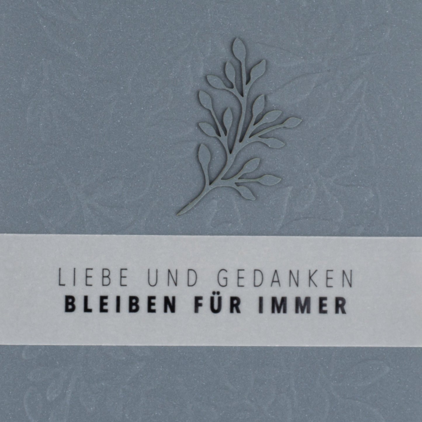 Blattelemente Kondolenzkarte "Liebe und Gedanken" - Räder