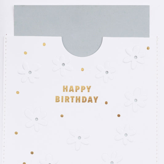 Blütenprägung "Happy Birthday" - Räder