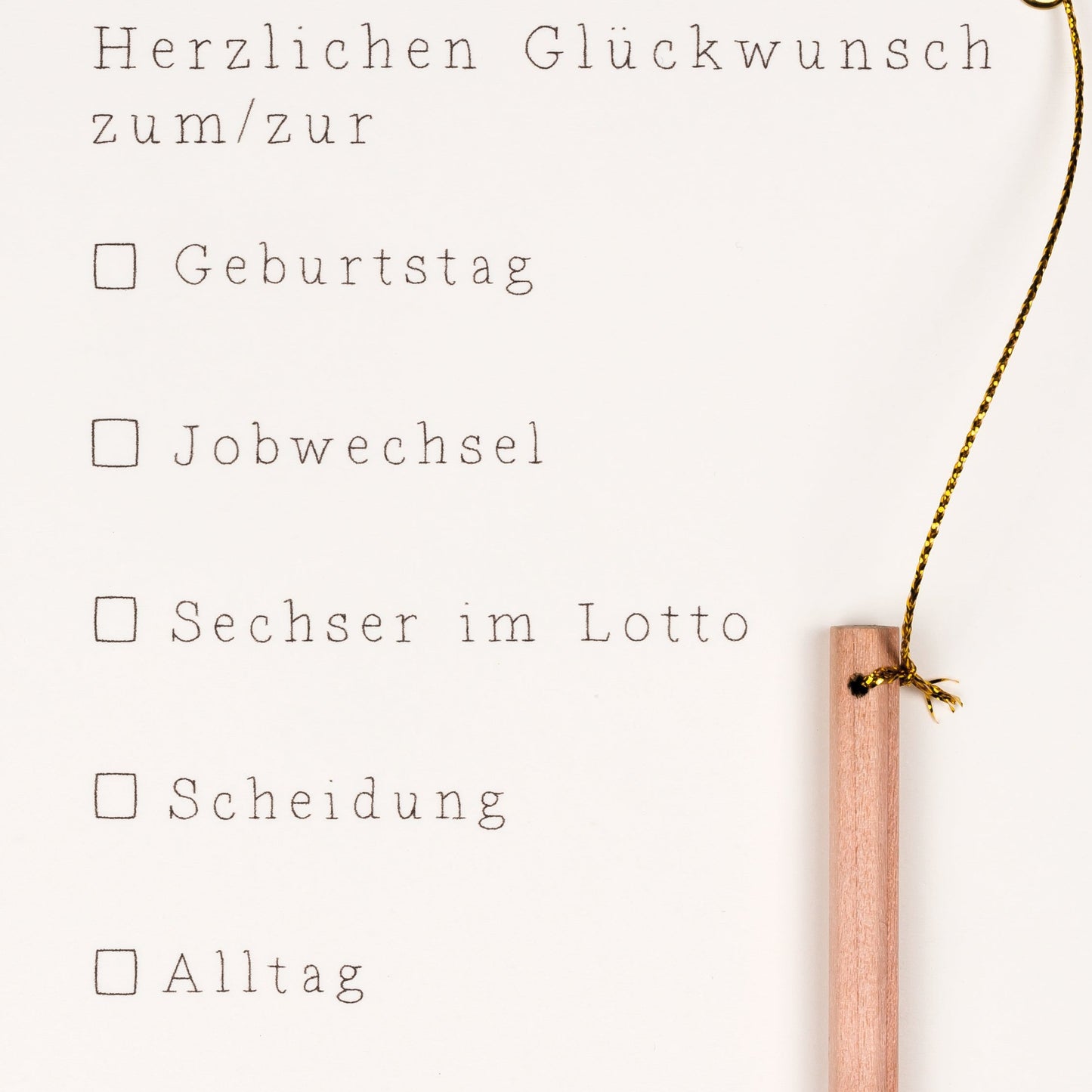 Ankreuzkarte "Herzlichen Glückwunsch" - Räder