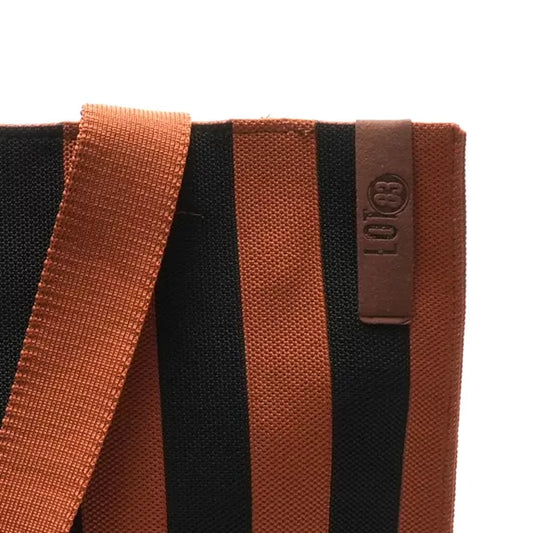 Shopper Lara- Gestreift Schwarz/Orange - LOT83
